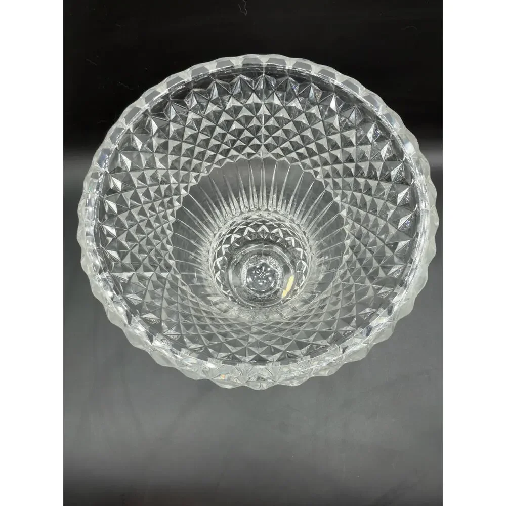 Vintage Val St Lambert Crystal Medici Vase Belgium Pedestal Urn 9.25” Label